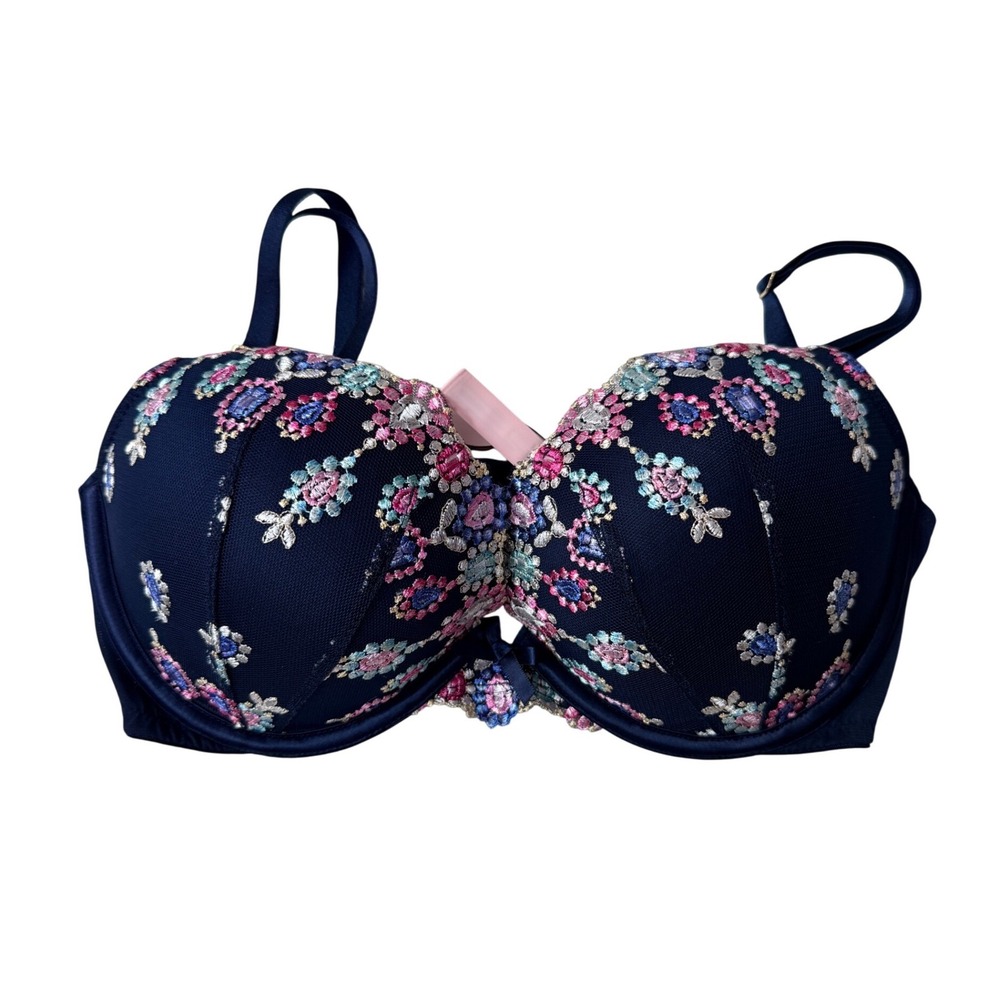 Victoria's Secret Dream Angels Floral Embroidered Push-Up Bra Size 34D